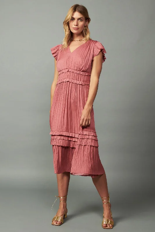 Sereia Pleated Midi Dress