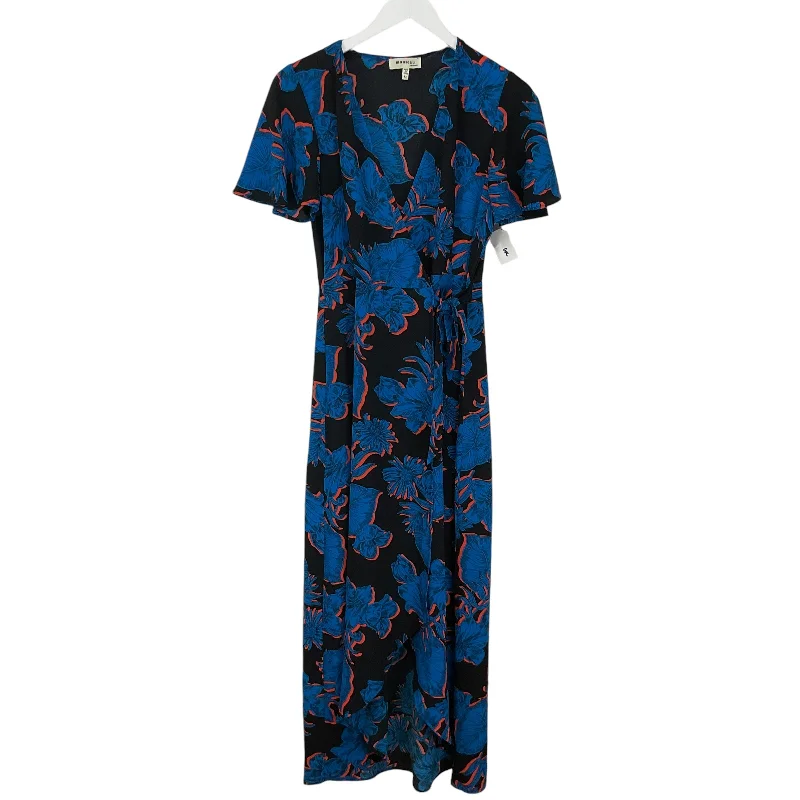 Dress Casual Maxi By Monteau In Black & Blue, Size: M