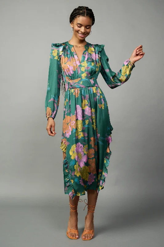 Emmaline Botanical Midi Dress