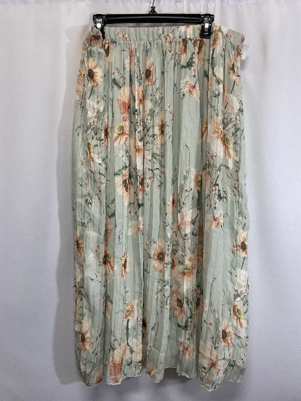 Skirt Maxi By H&m In Green, Size: Xl