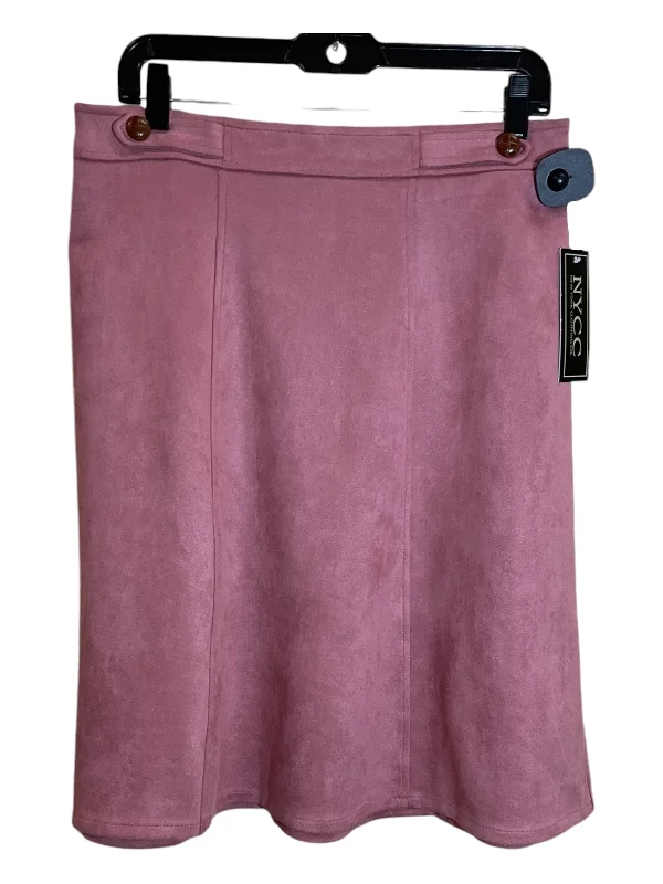 Skirt Midi By New York And Co In Pink, Size: M