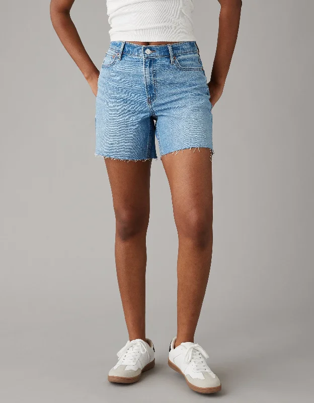 AE Strigid Super High-Waisted 6" Relaxed Denim Short