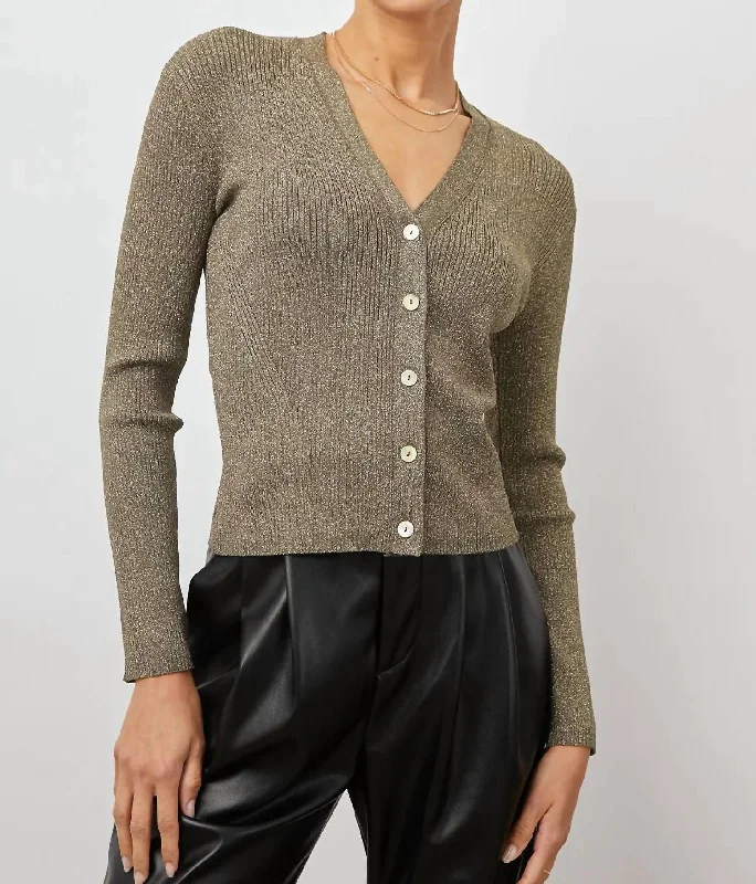 Beau Sweater In Gold Lurex