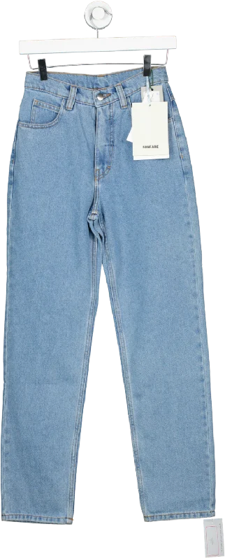 Fanfare Blue Straight Leg Jeans UK 4