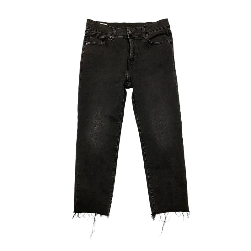 Jeans Straight By Gap In Black, Size: 8