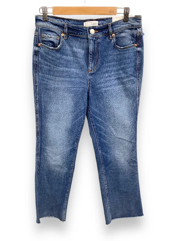 Jeans Straight By Loft In Blue Denim, Size: 4