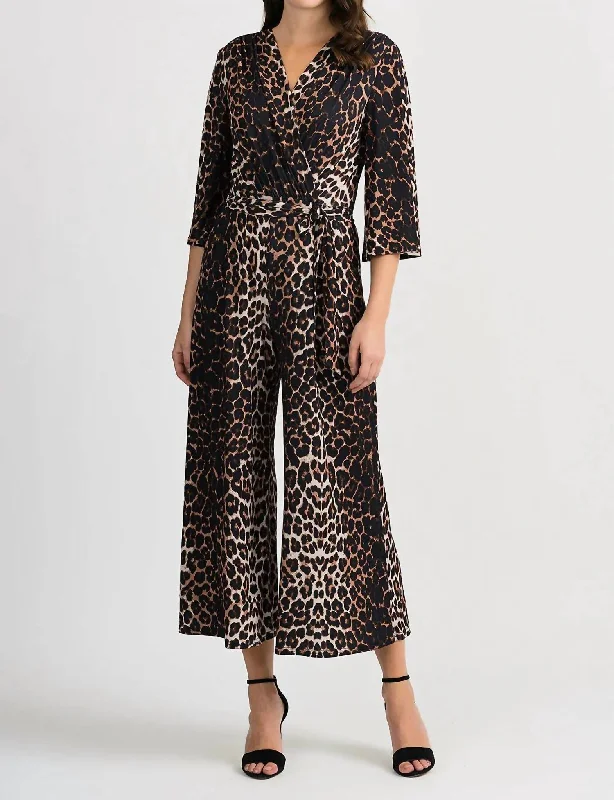 Leopard Jumpsuit In Multicolor