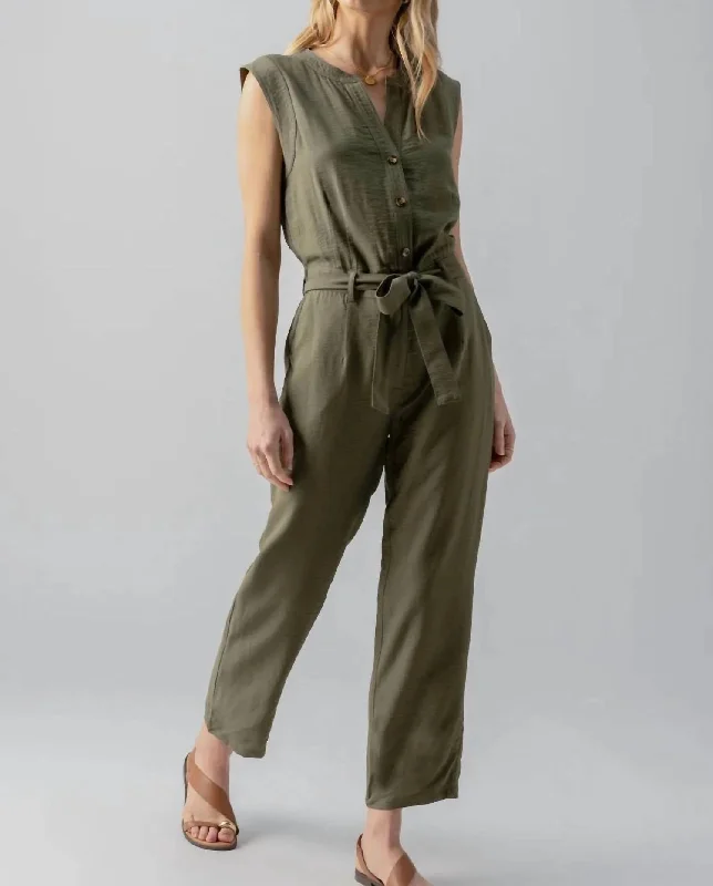 Prima Jumpsuit In Burnt Olive