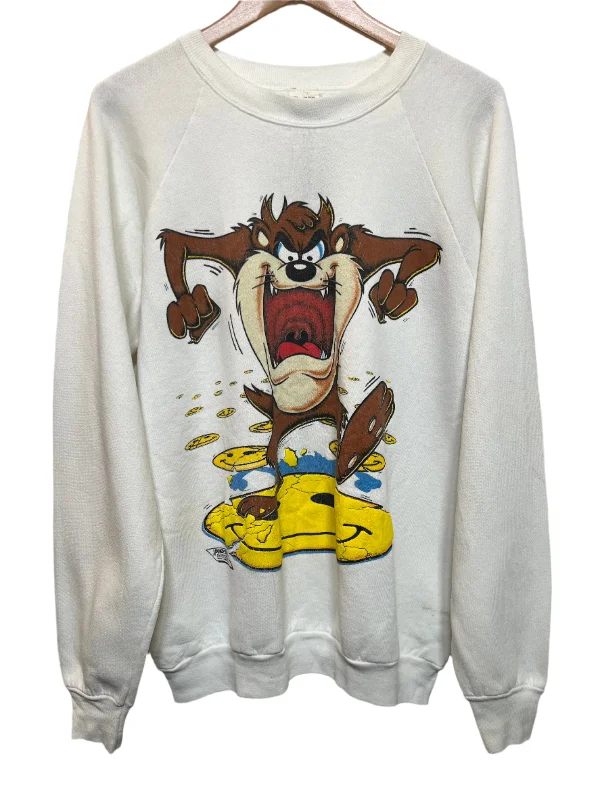 Tasmanian Devil White Sweatshirt (Size L)