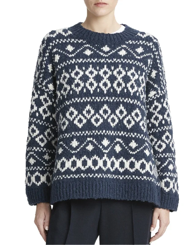 Vince Nordic Fair Isle Wool-Blend Sweater