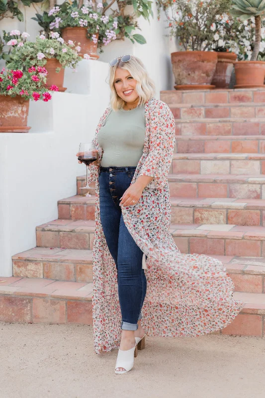 Hang Onto You Multicolor Chiffon Duster Kimono FINAL SALE