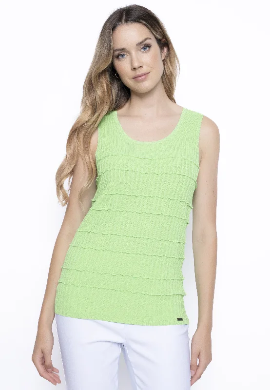 Lettuce-Edge Knitted Tank