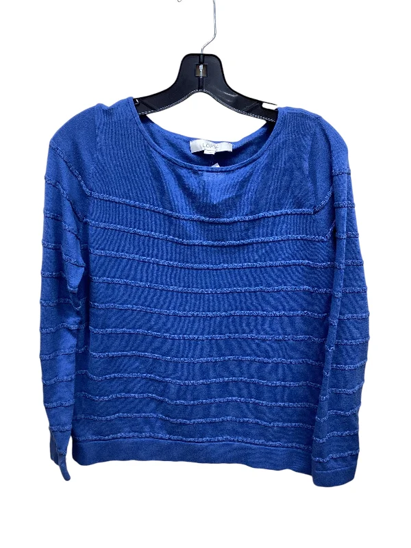 Top Long Sleeve By Loft In Blue, Size: L