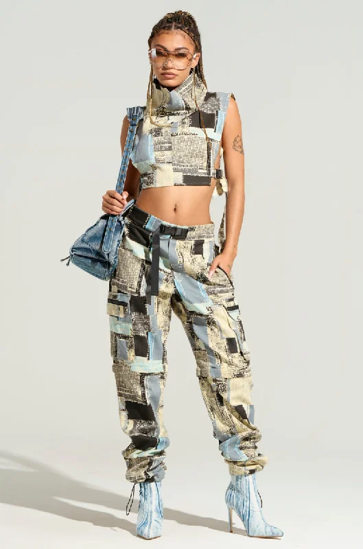 OUT OF MY HEAD PATCHWORK JOGGER PANT