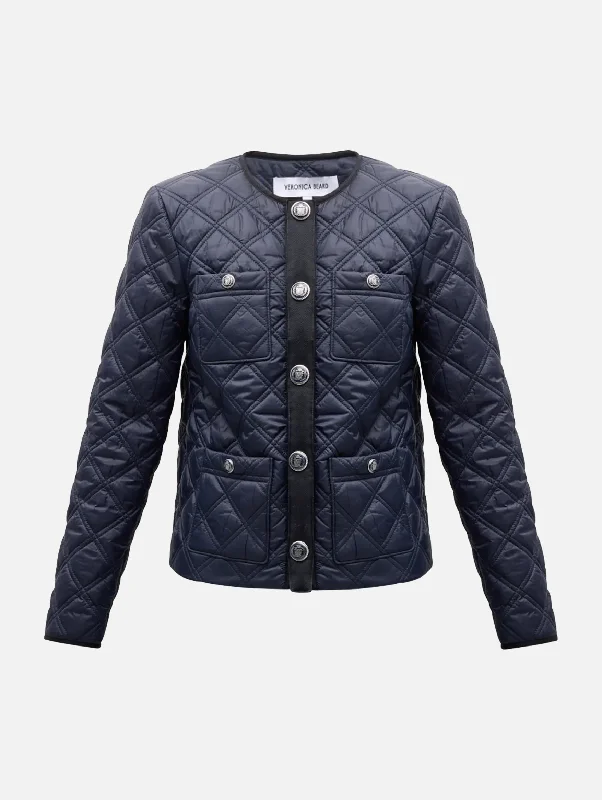 Shalia Quilted Jacket in Navy