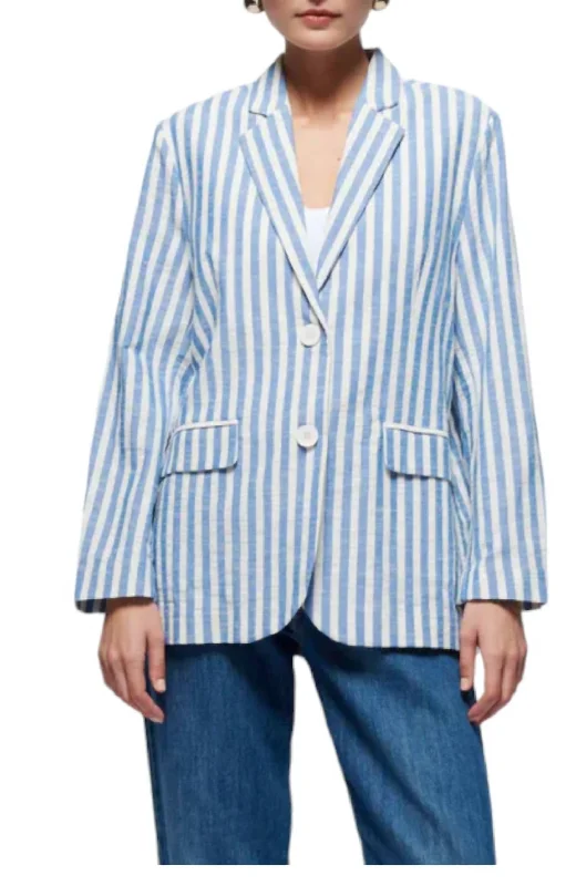 Beau Blazer In Blue Parisian Stripe