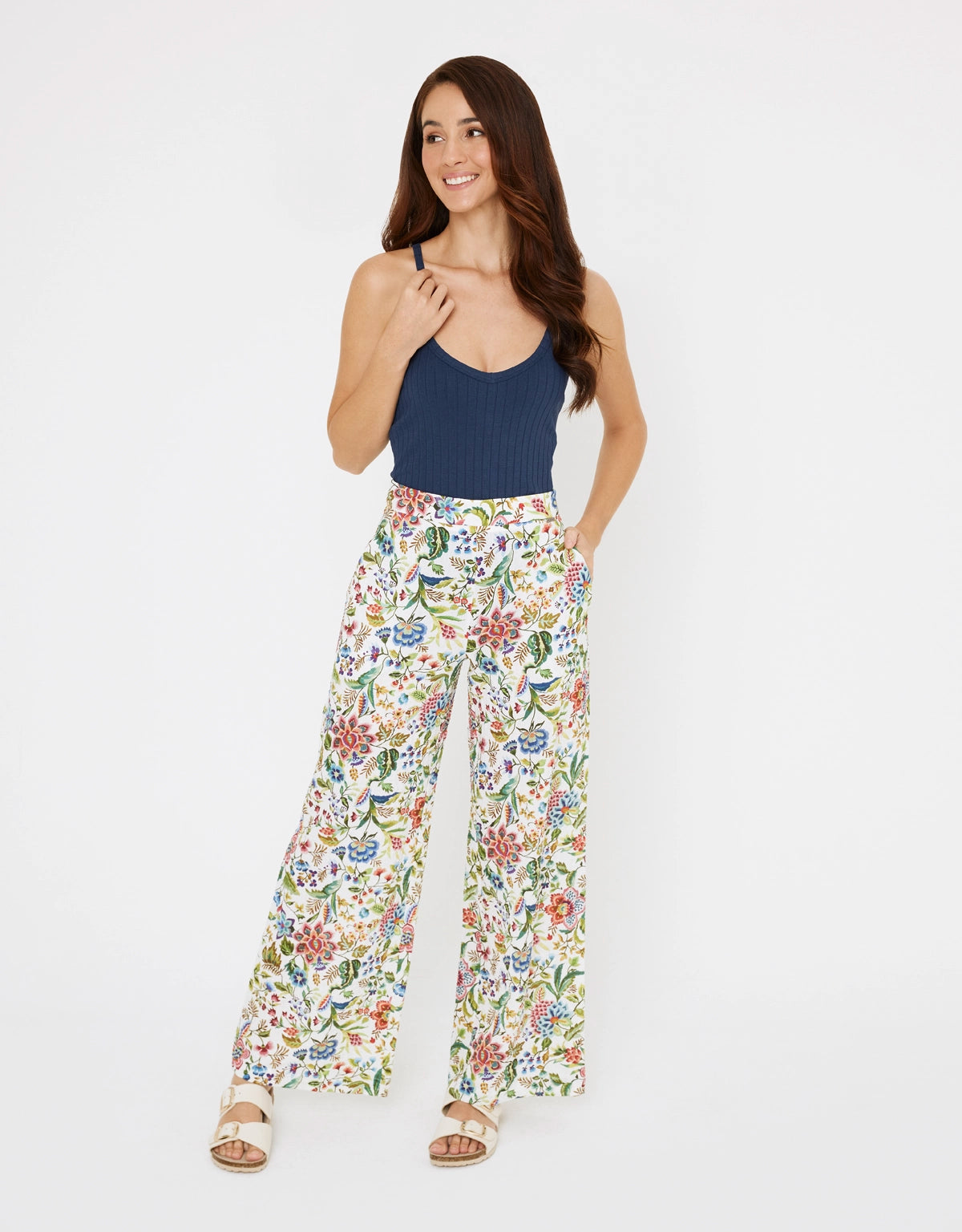 Pantalón Largo Estampado Floral - Astrolyn